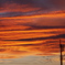 キレイに染まった夕べの雲