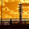 橋の夕景