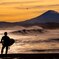 Fuji and surfers