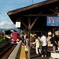 夏の小布施駅にて