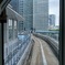「ゆりかもめ」の先頭車両からの景色です。