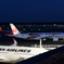 夜の新千歳空港
