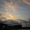 灰色に滲む夕日