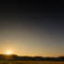 夕日と田んぼ