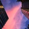 真上を見たら～～夕焼け空