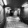 down the stairs