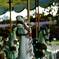 1か月後の菊人形祭を待つ公園