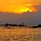 夕映えの海