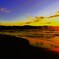 夕日の引き潮