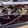 電車と桜