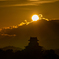犬山城夕景