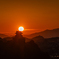 犬山城夕景