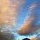 夕焼け雲と富士山