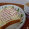 ハムマヨトーストとホットコーヒー