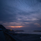 黄昏の海岸