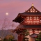 夕焼けの中秋の名月1