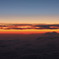 上空１００００ｍからの夕日