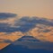 夕焼け空と富士