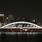 隅田川にかかる夜の駒形橋