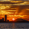 博多湾の夕日2