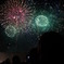 見上げる花火　11/8/6淀川花火大会