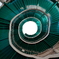 green spiral staircase