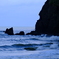 日本海海岸と波