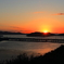 瀬戸に沈む夕日 