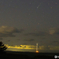 夜散策 風車頭上にレモン彗星(画角調整後)