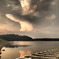 天柱雷雲　　蠢き夕景
