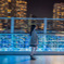 なんでも流し撮り - 夜景を背景に