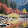 香嵐渓の川面