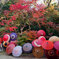 紅葉と和傘