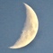 昨日の夕方の三日月