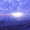 砂浜の夕陽