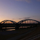 丸子橋の日没