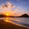 浜の夕景