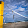 Beach volleyball in winter