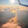 機上からの夕陽