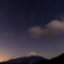 富士山と星