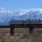 立山連峰と地鉄電車2