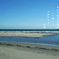 写真歌：海で：海辺のハート
