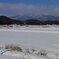 雪の水田と山（1月12日）