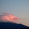 朝焼けと笠雲と富士山