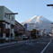 富士吉田市内からの富士山