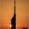 タワーと夕日