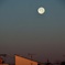 朝焼けにウルフムーン