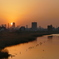 荒川西新井橋からの夕焼け