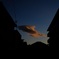 街中の夕暮れ雲