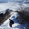 里へ続く雪尾根